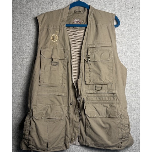 Cabela's Other - Cabela's Safari Series Hunting Fishing Hiking Photo Vest Size L Beige Pockets